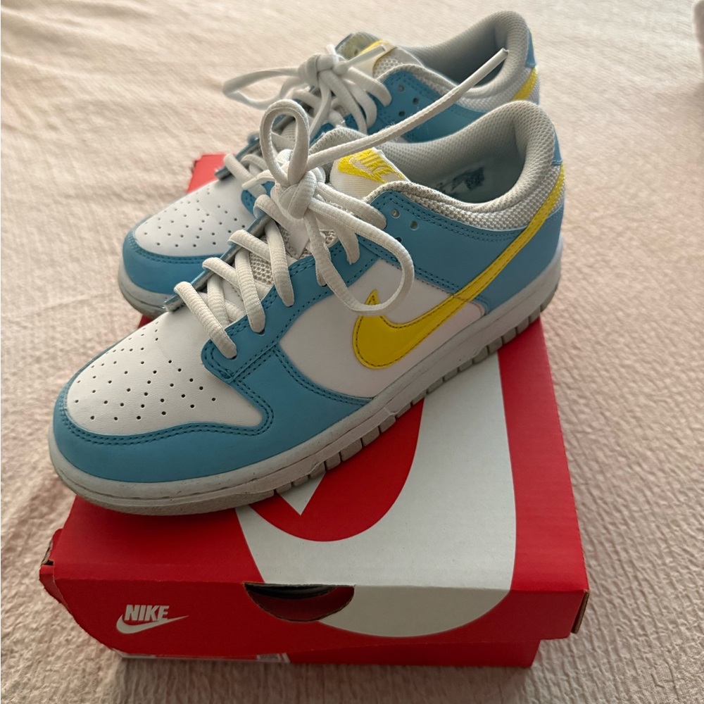 Nike Dunks Blue and Yellow Sneakers